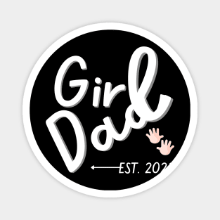 Mens Girl Dad Est 2023 First Time Girl Daddy New Dad Expecting Magnet